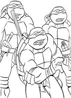 kolorowanki Wojownicze Żółwie Ninja, malowanki dla chłopców numer  24